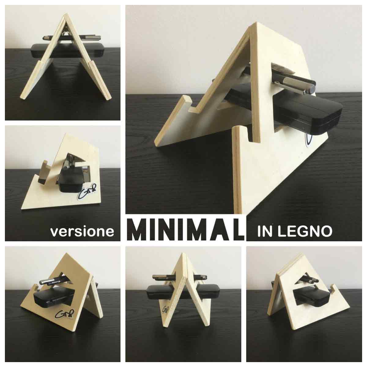 foto in bn della versione MINIMAL IN LEGNO