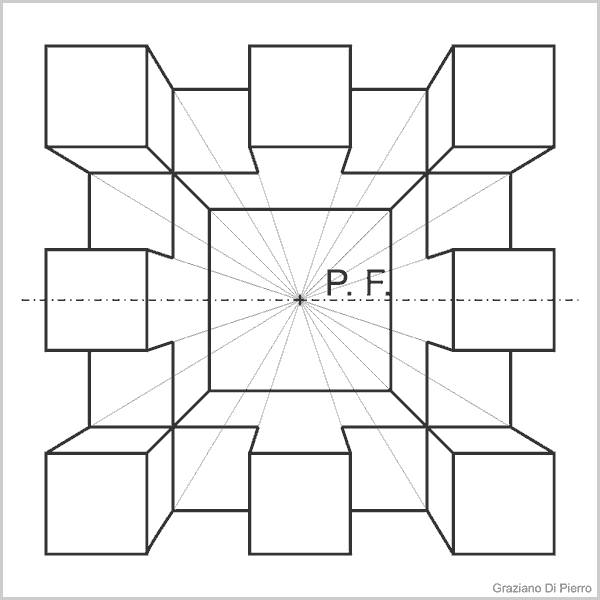 fase n.2: aumento della profondità aumento la profondità disegnando un solido sottostante