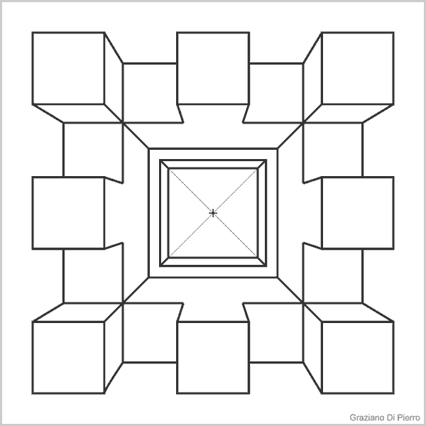 fase n.4: primo gradone della piattaforma disegno la preofondità del primo gradone della piattaforma