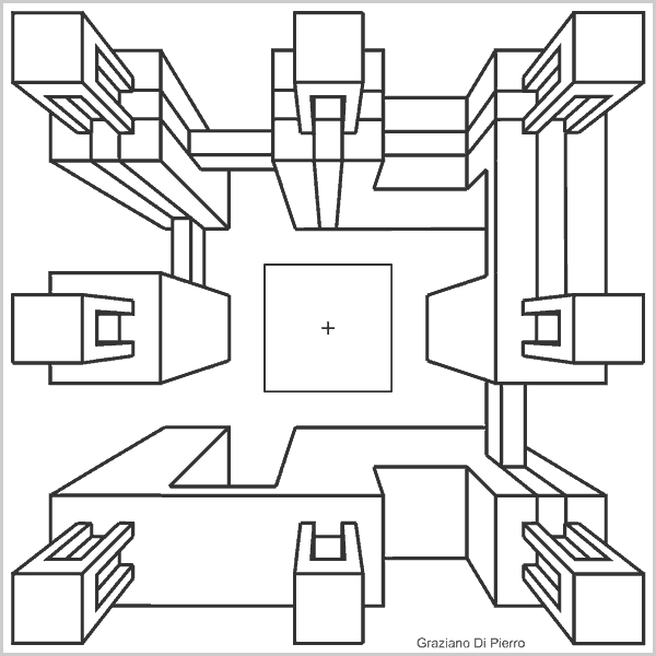 fase n.12: isolato urbano visto dall'alto modifico i solidi precedenti immaginando di disegnare un isolato con edifici visti dall'alto