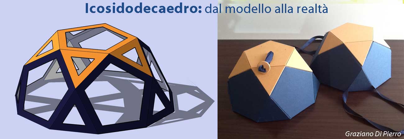 emisfero dell'icosidodecaedro: modello e scatola