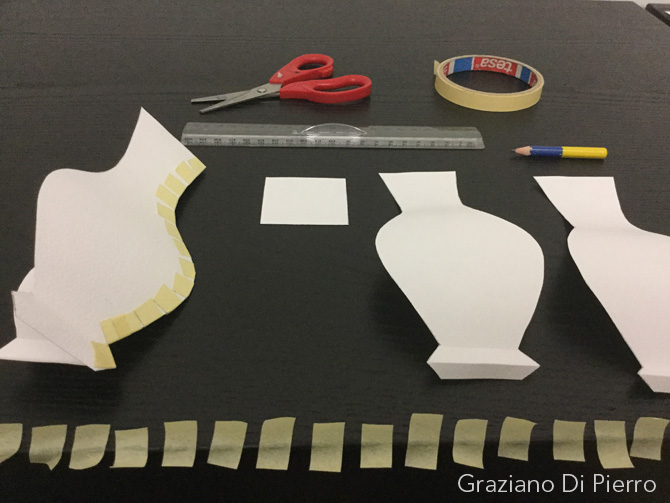 vaso rosso in costruzione