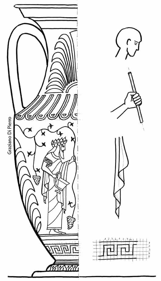 vaso greco con vite in bn, di Graziano Di Pierro